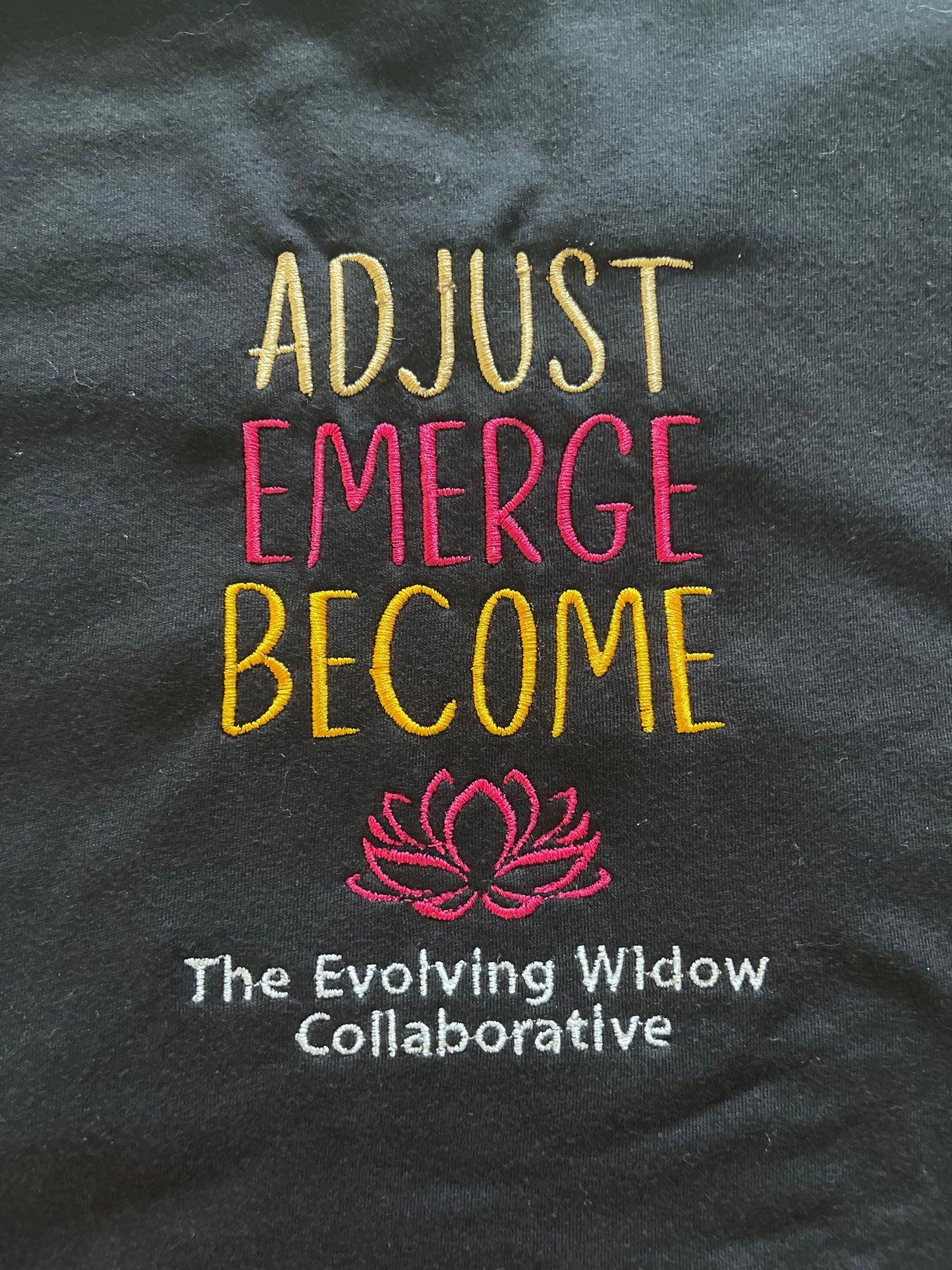 Adjust. Emerge. Become. — The Evolving Widow Collaborative Tee