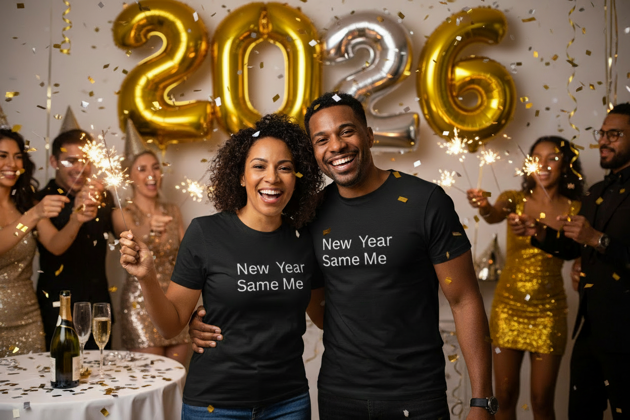 New Year 2026 Same Me celebration